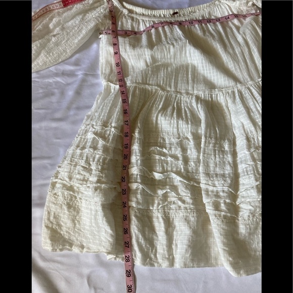 Free People Boho Blouse Olive Rose Size Small - Picture 8 of 10